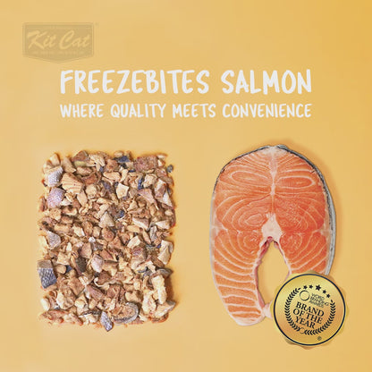 Kit Cat FreezeBites – Lachs 15 g Natürlicher gefriergetrockneter Snack für Katzen