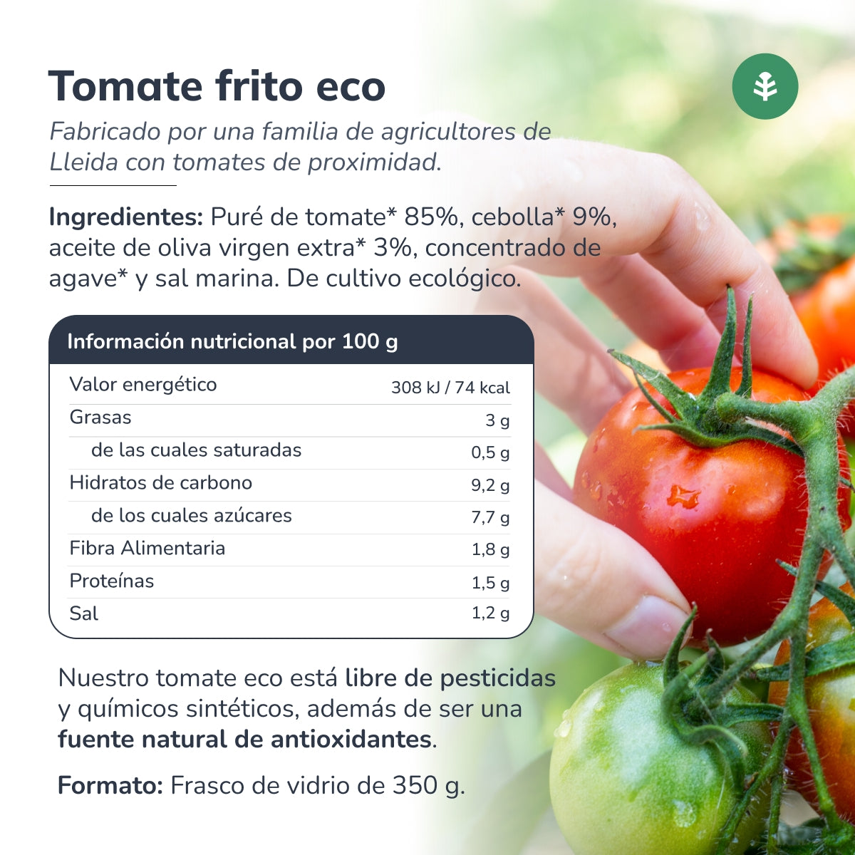 Tomate Frito ECO Planeta Huerto 350 g