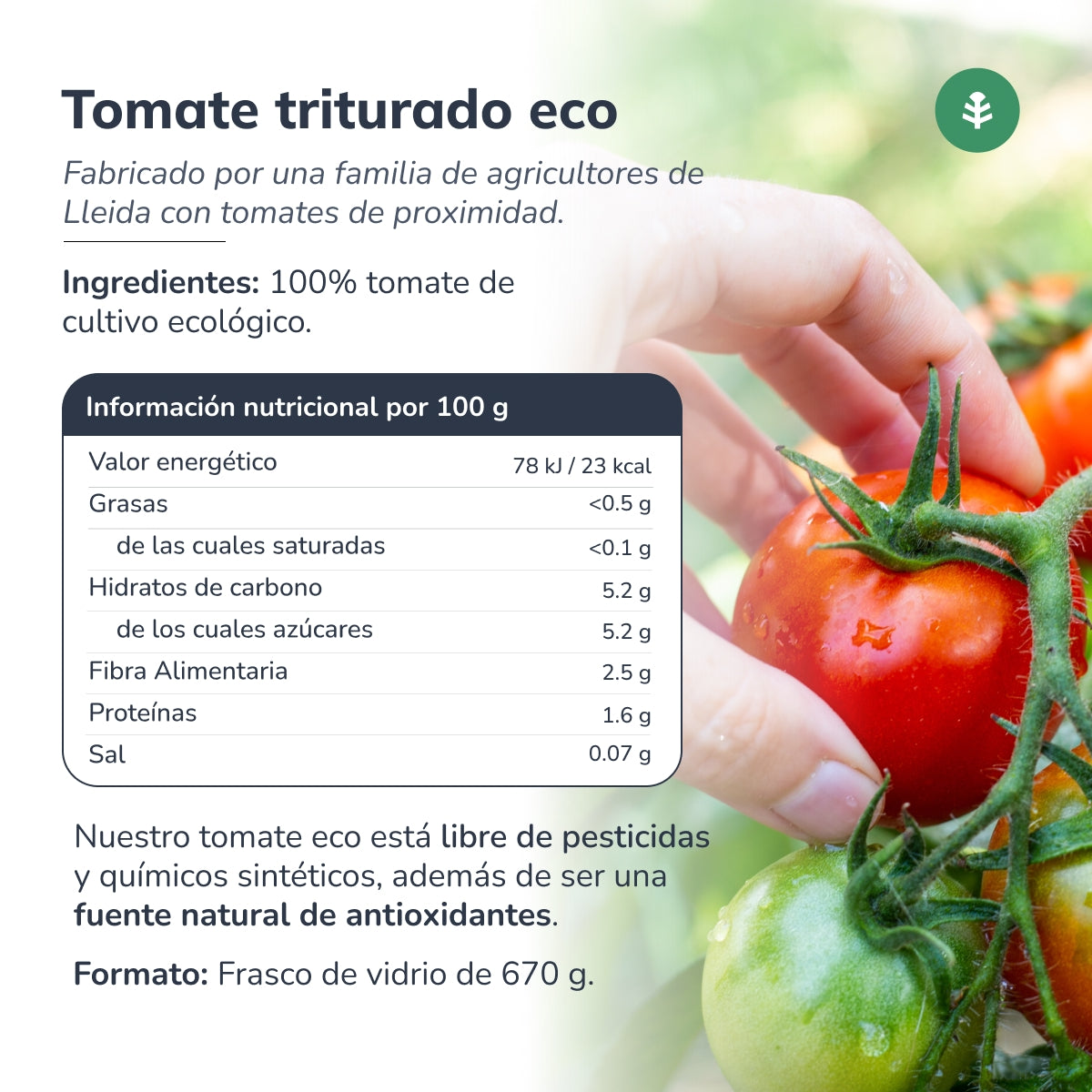 Zerkleinerte Tomate ECO Planeta Huerto 670 g
