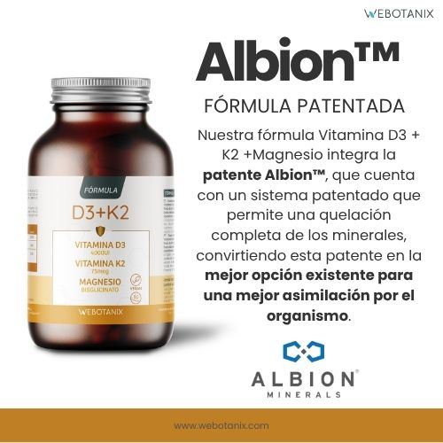 Vitamin D3 4000 IE + K2 + Magnesium Vegan-Formel, WeBotanix